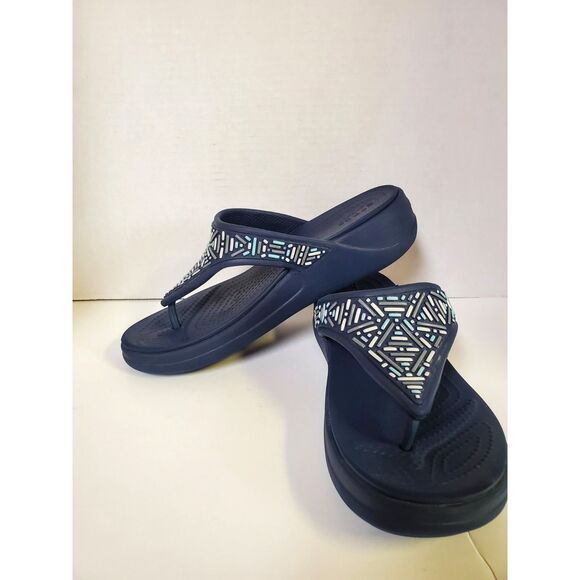 Croc's Women's Monterey Beaded Wedge Sandals Size 8 - Picture 3 of 7